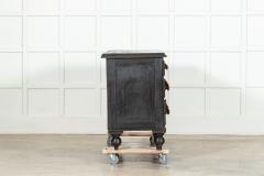 Large 19thC English Ebonised Pine Dresser Base Drawers - 3678111