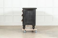 Large 19thC English Ebonised Pine Dresser Base Drawers - 3678112