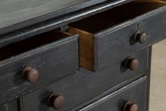 Large 19thC English Ebonised Pine Dresser Base Drawers - 3678116