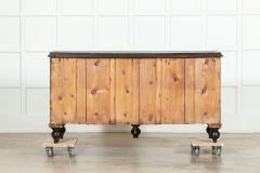 Large 19thC English Ebonised Pine Dresser Base Drawers - 3678117