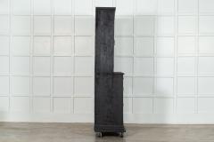 Large 19thC English Ebonised Pine Glazed Dresser Bookcase - 3410539