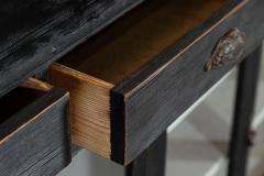 Large 19thC English Ebonised Pine Glazed Dresser Bookcase - 3410540