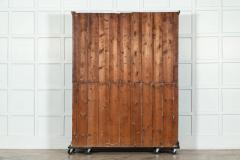 Large 19thC English Ebonised Pine Glazed Dresser Bookcase - 3410542