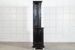 Large 19thC English Ebonised Pine Housekeepers Cupboard - 4131457
