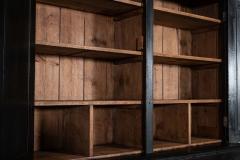 Large 19thC English Ebonised Pine Housekeepers Cupboard - 4131459