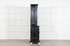 Large 19thC English Ebonised Pine Housekeepers Cupboard - 4156852