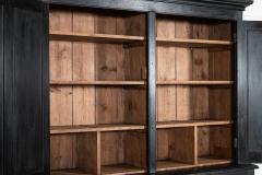 Large 19thC English Ebonised Pine Housekeepers Cupboard - 4156854