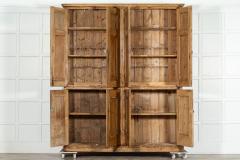 Large 19thC English Estate Made Pine Housekeepers Cupboard - 3711969