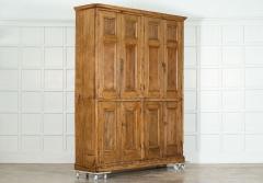 Large 19thC English Estate Made Pine Housekeepers Cupboard - 3711970