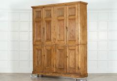 Large 19thC English Estate Made Pine Housekeepers Cupboard - 3711972