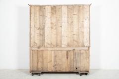 Large 19thC English Glazed Inverted Breakfront Pine Dresser - 2351205