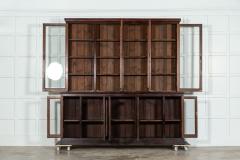 Large 19thC English Glazed Mahogany Bookcase - 3391126