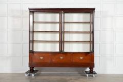 Large 19thC English Glazed Mahogany Bookcase - 4101031
