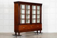 Large 19thC English Glazed Mahogany Bookcase - 4101032