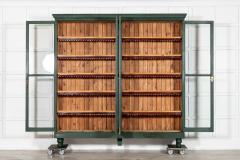 Large 19thC English Glazed Painted Pine Bookcase - 4412036