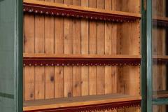 Large 19thC English Glazed Painted Pine Bookcase - 4412045