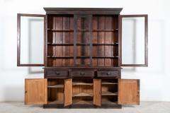 Large 19thC English Glazed Pine Dresser - 2434735