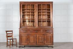 Large 19thC English Glazed Pine Haberdashery Cabinet - 2897745