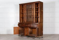 Large 19thC English Glazed Pine Haberdashery Cabinet - 2897747