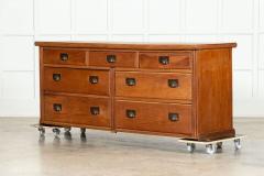 Large 19thC English Mahogany Bank Drawers - 3647369