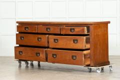 Large 19thC English Mahogany Bank Drawers - 3647370