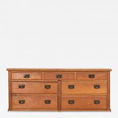 Large 19thC English Mahogany Bank Drawers - 3648464