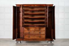 Large 19thC English Mahogany Breakfront Linen Press - 3994994
