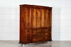 Large 19thC English Mahogany Breakfront Linen Press - 3994995