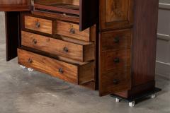 Large 19thC English Mahogany Breakfront Linen Press - 3995002