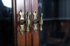 Large 19thC English Mahogany Glazed Apothecary Wall Cabinet - 2284480