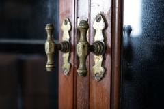 Large 19thC English Mahogany Glazed Apothecary Wall Cabinet - 2284483