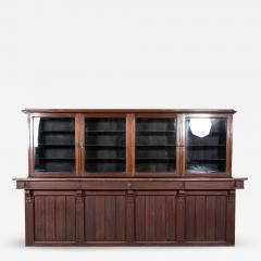 Large 19thC English Mahogany Glazed Apothecary Wall Cabinet - 2284631