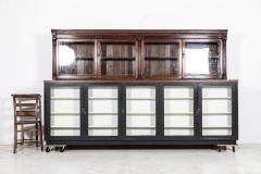 Large 19thC English Mahogany Glazed Apothecary Wall Cabinet - 2339534