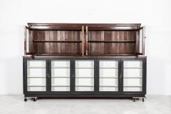 Large 19thC English Mahogany Glazed Apothecary Wall Cabinet - 2339535