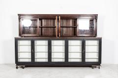 Large 19thC English Mahogany Glazed Apothecary Wall Cabinet - 2339536