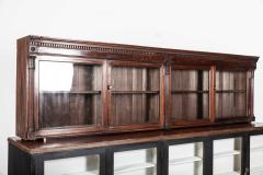 Large 19thC English Mahogany Glazed Apothecary Wall Cabinet - 2339538