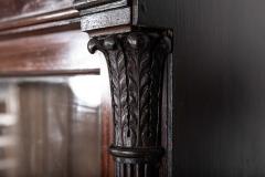 Large 19thC English Mahogany Glazed Apothecary Wall Cabinet - 2339541