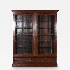 Large 19thC English Mahogany Glazed Bookcase - 3308619