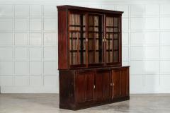 Large 19thC English Mahogany Pine Haberdashery Glazed Cabinet - 3120417