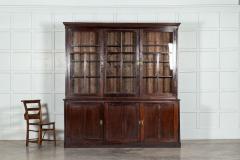 Large 19thC English Mahogany Pine Haberdashery Glazed Cabinet - 3120418