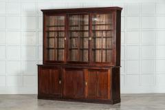 Large 19thC English Mahogany Pine Haberdashery Glazed Cabinet - 3120419