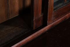 Large 19thC English Mahogany Pine Haberdashery Glazed Cabinet - 3120427