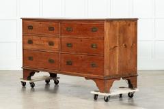 Large 19thC English Oak 6 Drawer Dresser Base - 3477921