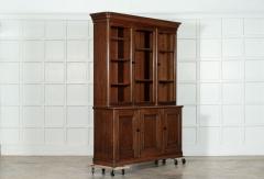 Large 19thC English Oak Glazed Bookcase - 3383062