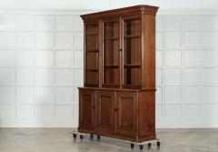 Large 19thC English Oak Glazed Bookcase - 3383064