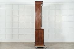 Large 19thC English Oak Glazed Bookcase - 3383068
