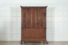 Large 19thC English Oak Glazed Bookcase - 3383071