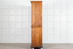 Large 19thC English Oak Glazed Butlers Pantry Cabinet - 3904731