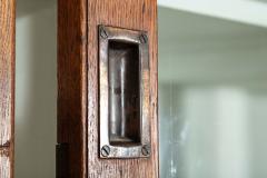 Large 19thC English Oak Glazed Butlers Pantry Cabinet - 3904733