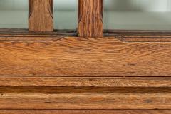 Large 19thC English Oak Glazed Butlers Pantry Cabinet - 3904734